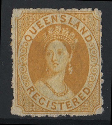 queensland-1860-6d-registered-yellow-wmk-small-star-perf-13-sg49-mint-no-gum