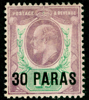 british-levant-sg16-30pa-on-1d-pale-dull-purple-m-mint-cat-20