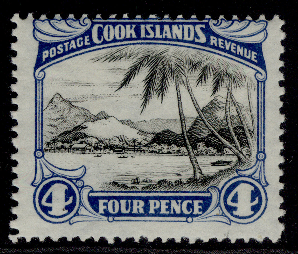 cook-islands-gvi-sg141-4d-black-blue-m-mint