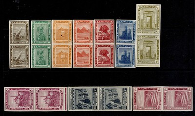 egypt-gv-sg73-82-1914-pictorials-imperf-plate-proofs-pairs-complete-set-m-mint