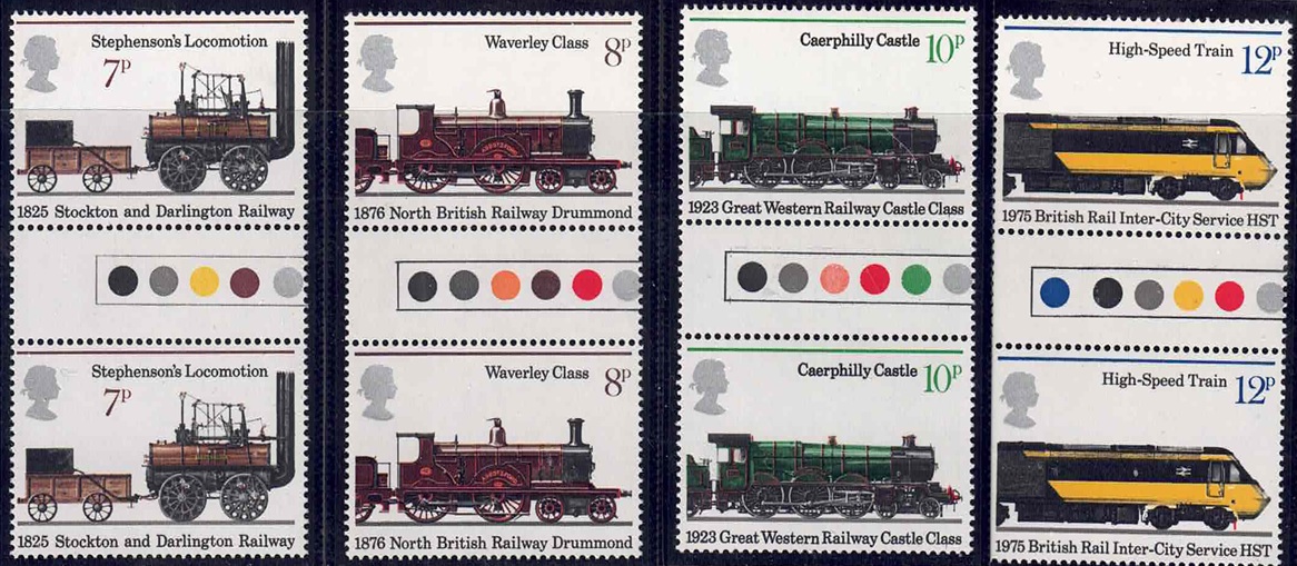 qeii-sg984-987-traffic-light-gutter-pairs-150th-anniversary-of-public-railways-unmounted-mint