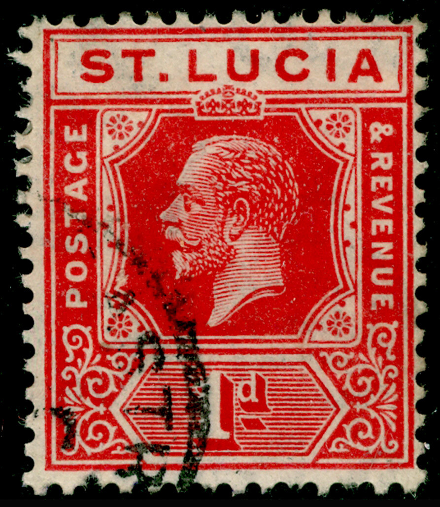 st-lucia-sg92-1d-rose-carmine-used-cat-22