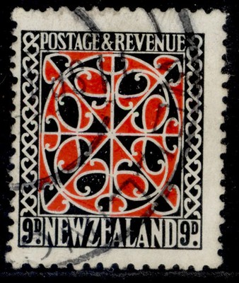 new-zealand-gvi-sg630-9d-scarlet-black-fine-used-cat-30-wmk-single