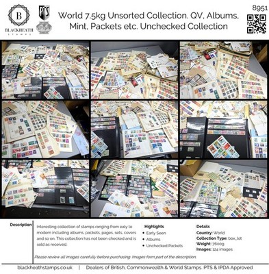 8951-world-7-5kg-unsorted-collection-qv-albums-mint-packets-etc-unchecked