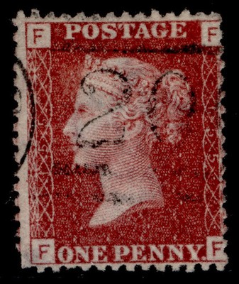 gb-qv-sg44-1d-lake-red-plate-155-fine-used-ff