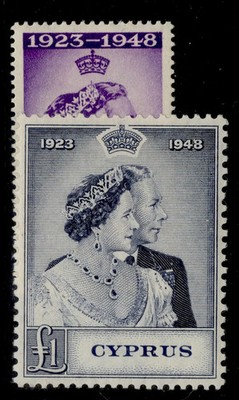 cyprus-gvi-sg166-167-1948-royal-silver-wedding-set-m-mint-cat-61
