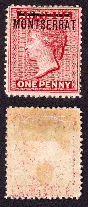 montserrat-sg1-1d-red-wmk-crown-cc-m-m-offset-on-reverse-cat-35-pounds