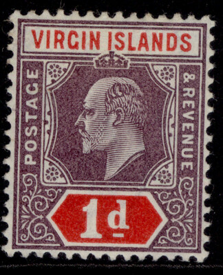 british-virgin-islands-edvii-sg55-1d-dull-purple-scarlet-m-mint