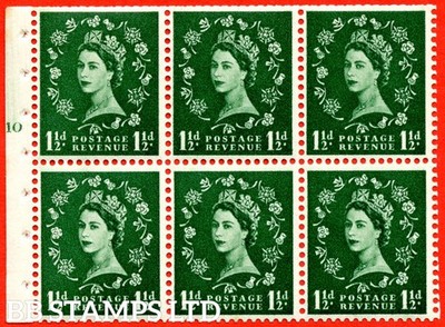 sg-542-sb62-1d-green-a-mounted-mint-booklet-pane-of-6-cylinder-g-b66092