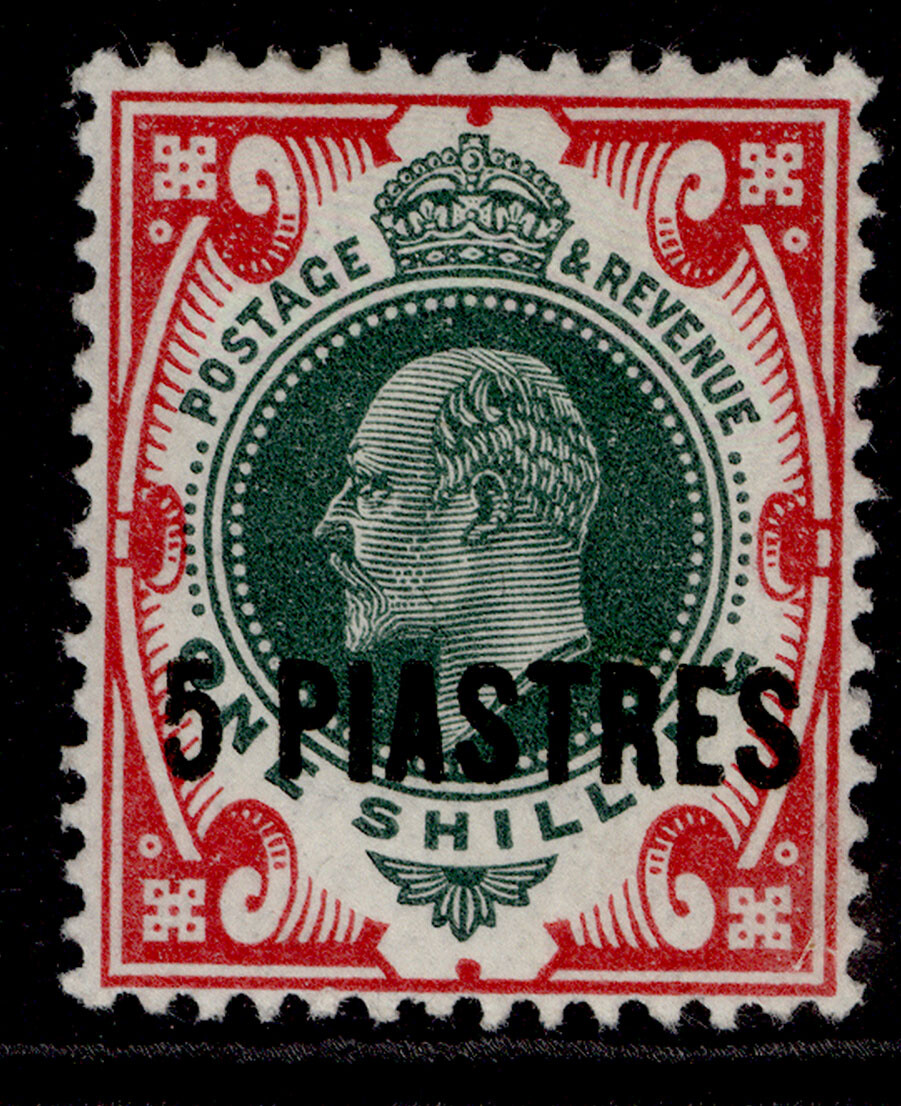 british-levant-gv-sg32-5pi-on-1s-green-carmine-m-mint-cat-23