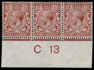 gb-gv-sg362-1d-red-brown-m-mint-control-c13-strip-of-3