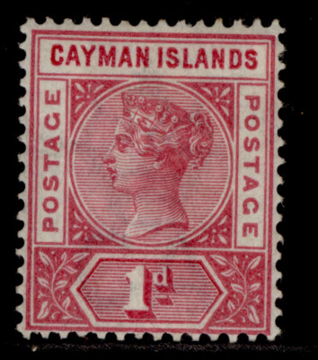 cayman-islands-qv-sg2-1d-rose-carmine-m-mint-cat-17