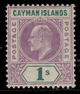 cayman-islands-edvii-sg15-1s-violet-green-m-mint-cat-60