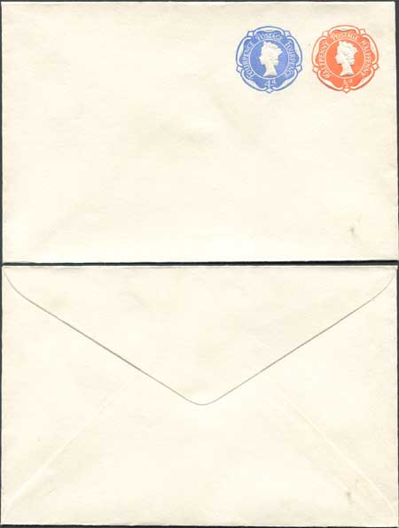 escp885-qeii-1-2d-orange-and-4d-blue-stamp-to-order-envelope-mint