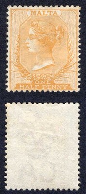 malta-sg18-1-2d-orange-yellow-wmk-ca-m-m-cat-42-pounds