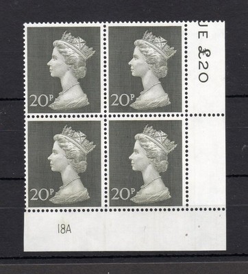 20p-machin-unmounted-mint-plate-18a-block-cat-11-bends