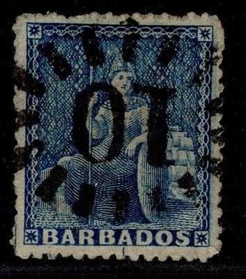 barbados-qv-sg48-1d-blue-fine-used
