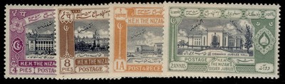 indian-states-hyderabad-gvi-sg49-52-1937-silver-jubilee-set-m-mint-cat-10