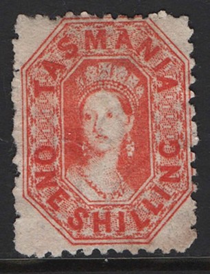 tasmania-1871-1s-orange-red-double-line-numeral-wmk-perf-11-mint-no-gum-sg141