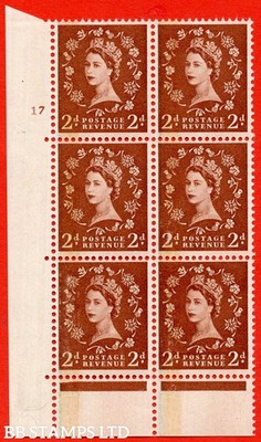 sg-605a-s43a-2d-red-brown-an-unmounted-mint-cylinder-block-of-6-cy-b93347