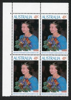 australia-sg1246-41c-queen-elizabeth-iis-birthday-in-a-u-m-block-of-4