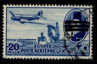 egypt-sg461-1953-20m-blue-fine-used-1953-20m-blue