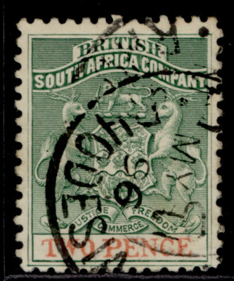rhodesia-qv-sg20-2d-deep-dull-green-vermilion-fine-used