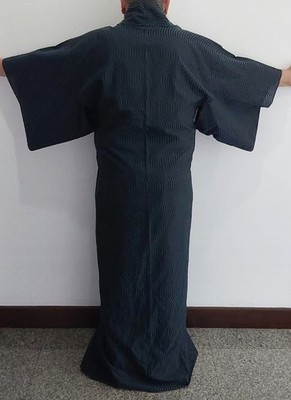 original-vintage-black-modernistic-unisex-kimono-top-quality-textured-cloth