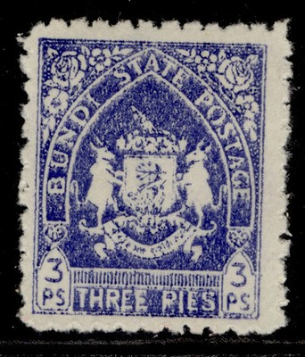 indian-states-bundi-gv-sg79-3p-bright-blue-unused