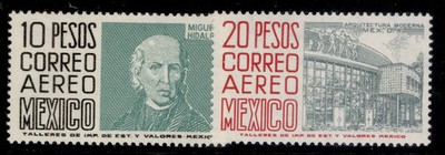 mexico-1964-73-10p-20p-air-top-values-scott-c297-8-sg1059-60-nh-mint-c-90