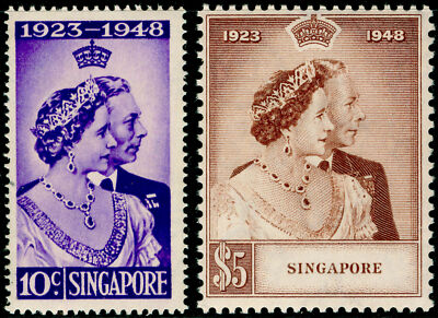 singapore-sg31-32-royal-silver-wedding-set-nh-mint-cat-100