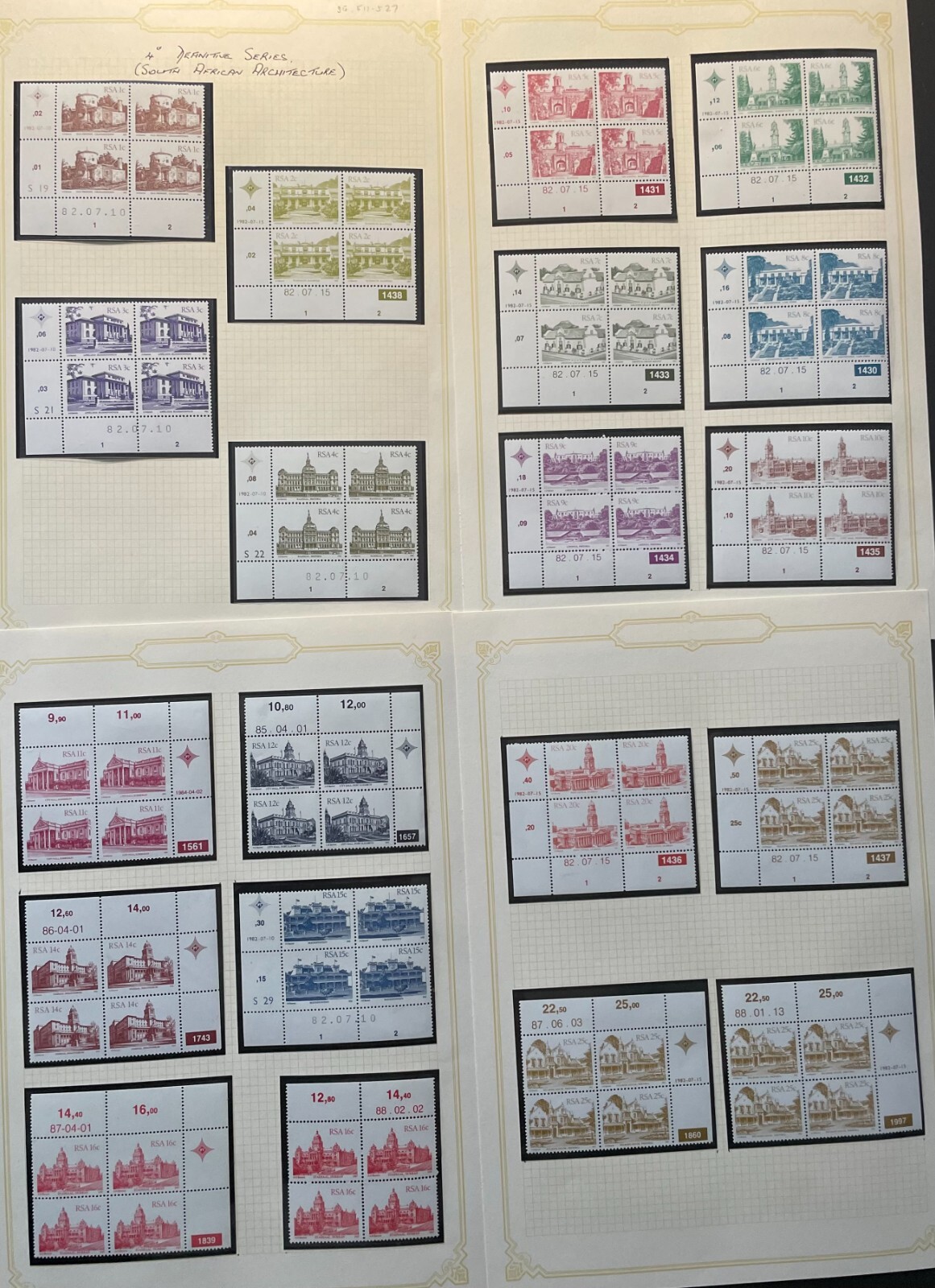 south-africa-sg511-527-rsa-architecture-defins-cylinder-blocks-nh-mint