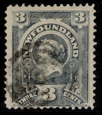 canada-newfoundland-qv-sg58-3c-grey-lilac-fine-used