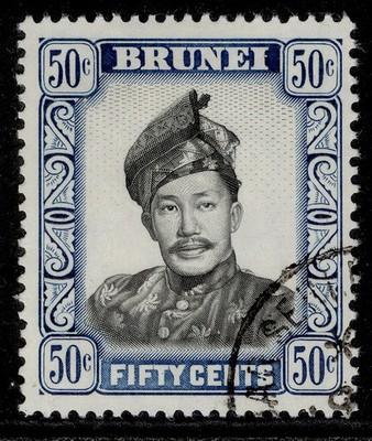 brunei-qeii-sg128ba-50c-grey-indigo-fine-used