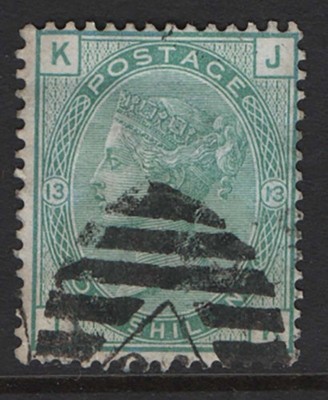 gb-1873-1s-green-plate-12-fine-used-sg150-cat-160