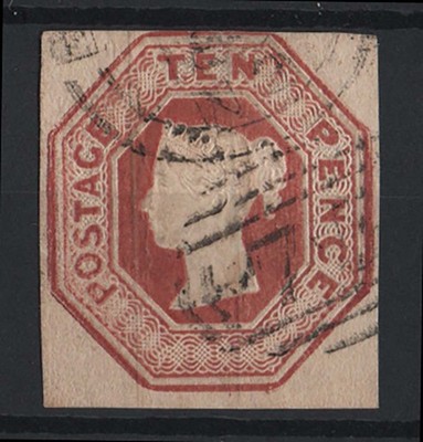 gb-1847-10d-embossed-cut-square-vfu-margins-as-scan-sg57-c1200