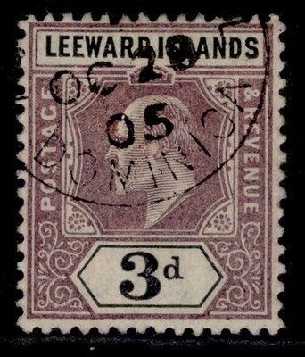 leeward-islands-edvii-sg24-3d-dull-purple-black-fine-used-cds