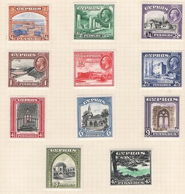 cyprus-1934-pictorial-set-of-11-very-fine-mint-sg133-43-cat-200