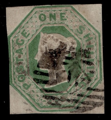 gb-qv-sg55-scarce-1s-green-cut-square-used-cat-750