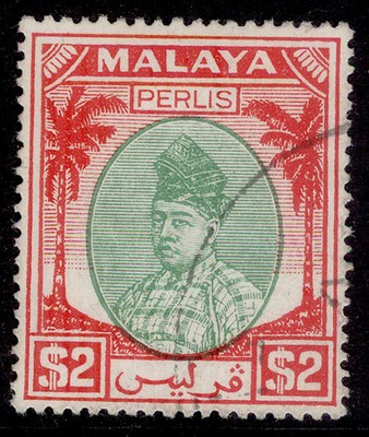 malaysia-perlis-gvi-sg26-2-green-scarlet-fine-used-cat-70