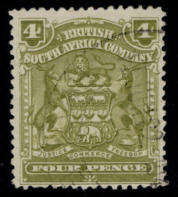 rhodesia-qv-sg82-4d-olive-fine-used