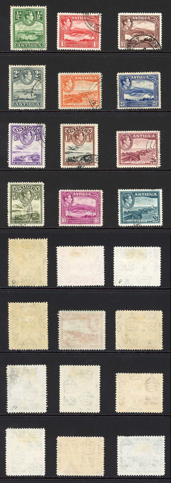 antigua-sg98-109-set-of-12-fine-used-cat-140-pounds