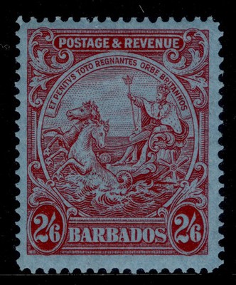 barbados-gv-sg238a-2s-6d-carmine-blue-m-mint-cat-35