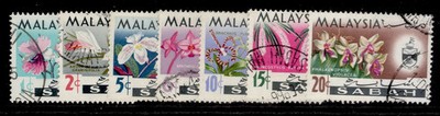 malaysia-sabah-qeii-sg424-430-1965-68-complete-set-fine-used