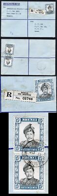 brunei-15c-x-3-on-registered-cover