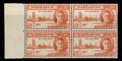 barbados-gvi-sg262a-1946-1d-two-flags-variety-in-block-nh-mint-cat-45