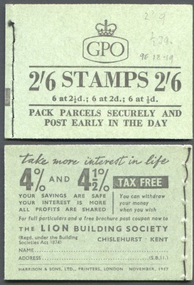 f60-2-6-booklet-wmk-edwards-cyl-j9t-dot-november-1957