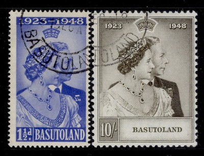 basutoland-gvi-sg36-37-1948-royal-silver-wedding-set-fine-used-cat-50