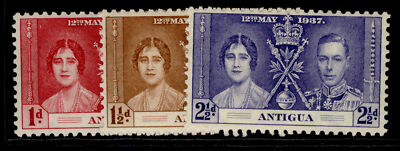 antigua-gvi-sg95-97-coronation-set-m-mint