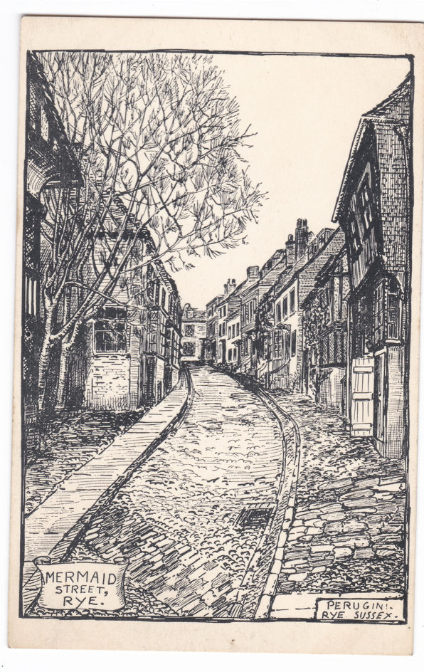 england-mermaid-street-rye-sussex-postcard-unused